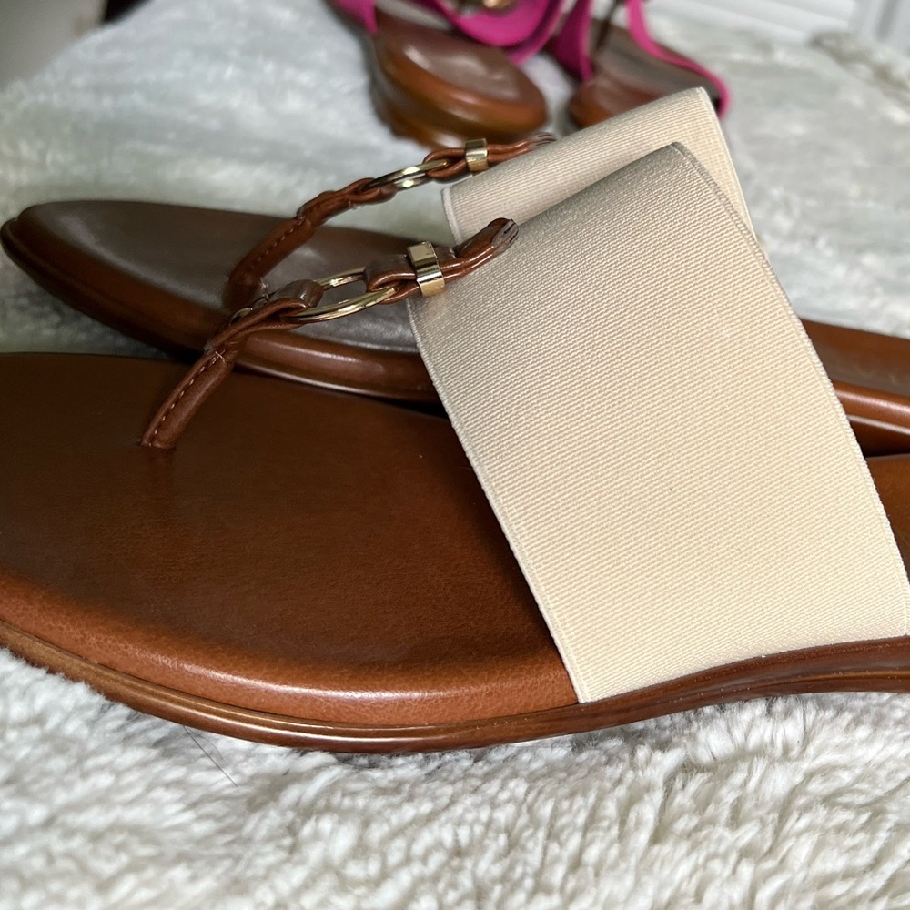 Never worn cream sandals